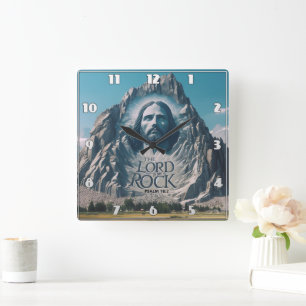 Divine-present on Majestic Peak Fyrkantig Klocka