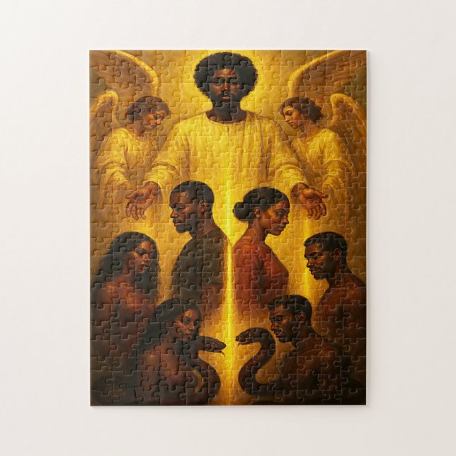 Divine Protection Christian Giftermål Puzzle Pussel (Vertikal)