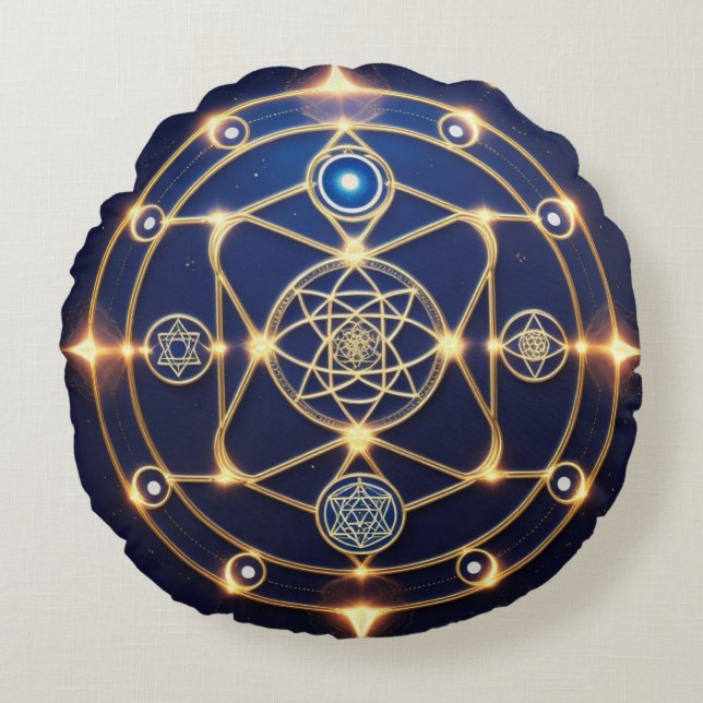 Divine Radiance – 5: Illuminated Universal Energy Rund Kudde (Framsidan)