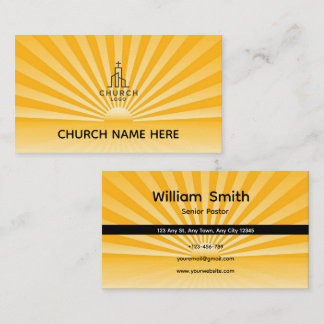 Divine Radiance Pastor Business Card Visitkort