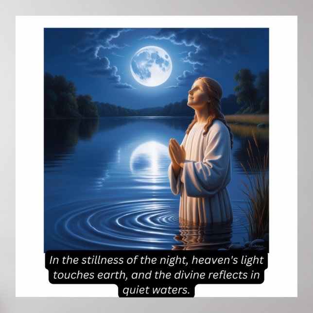 Divine Reflection: Serenity at the Vatten Kant Poster (Framsidan)