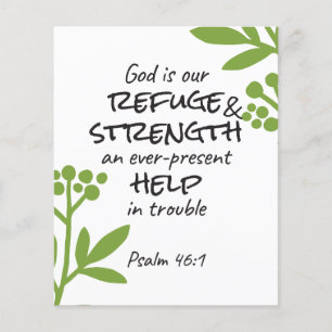 Divine Refuge - Psalm 46:1 för Andlig Comfort a Flygblad