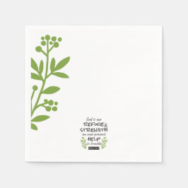 Divine Refuge - Psalm 46:1 för Andlig Comfort a Pappersservett