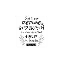 Divine Refuge - Psalm 46:1 för Andlig Comfort a Stämpel