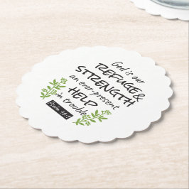 Divine Refuge - Psalm 46:1 för Andlig Comfort a Underlägg Papper