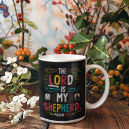 Divine Shepherd: Bible Verse Art Kaffemugg