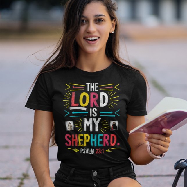 Divine Shepherd: Bible Verse Art T Shirt (Skapare uppladdad)