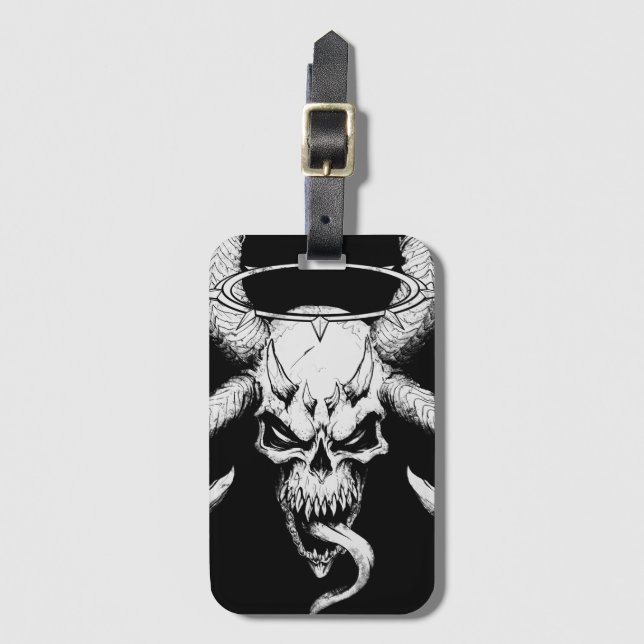 Divine Skull of Death Black Bagagebricka (Framsida vertikal)