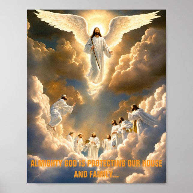 Divine Skyddsaffisch – Med Guds Kraft Poster (Framsidan)