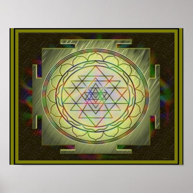 Divine Sri Yantra10 Poster (Framsidan)