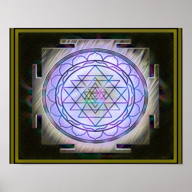 Divine Sri Yantra13 Poster (Framsidan)