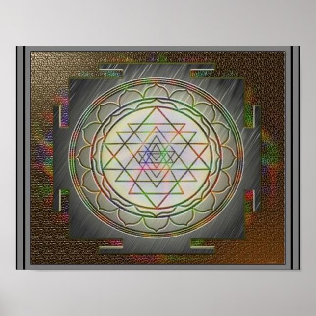 Divine Sri Yantra9 Poster (Framsidan)
