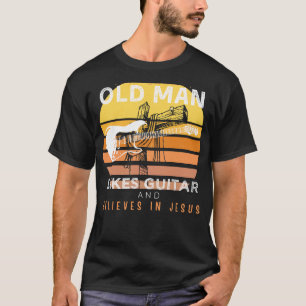 Divine Strings: Grumpy Old Mans Jesus Sylt med Gui T Shirt