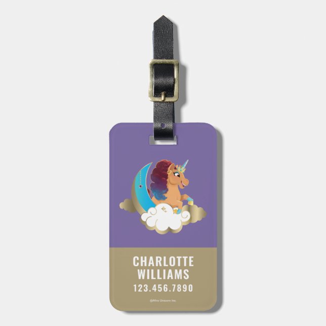 Divine the Unicorn | Måne & moln Bagagebricka (Vertikal Framsida)