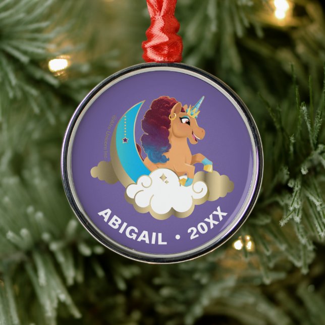 Divine the Unicorn | Måne & moln Julgransprydnad Metall (Träd)