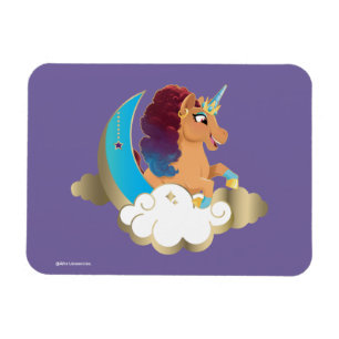 Divine the Unicorn   Måne & moln Magnet