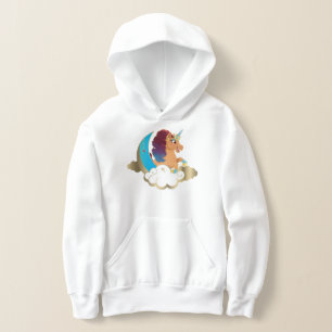 Divine the Unicorn Måne & moln T Shirt