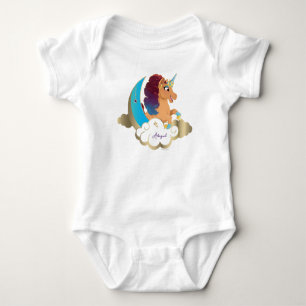 Divine the Unicorn Måne & moln T Shirt