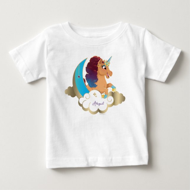 Divine the Unicorn | Måne & moln T Shirt (Framsida)