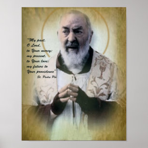 Divine Trust, Padre Pio Poster