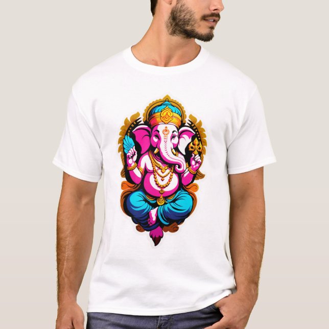 Divine Vibrance - Lord Ganesha T Shirt (Framsida)
