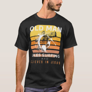Divine Vinkarare: Grumpy Old Mans Jesus Surfing & T Shirt
