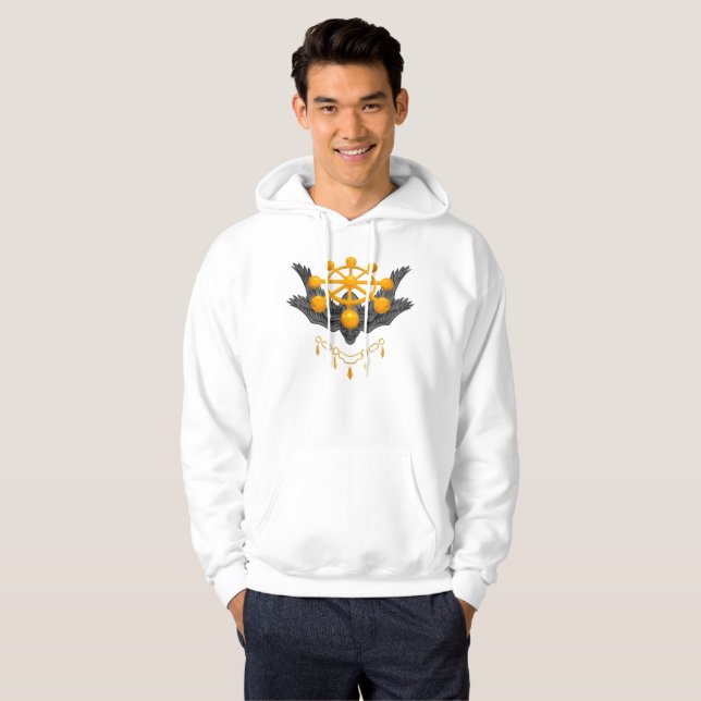 🐺Divine Wheel Beast Hoodie – Cursed Guardian Form (Hel framsida)