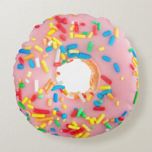 Divinely Decadadad Round Doughnut Pillow Rund Kudde