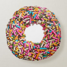 Divinely Decadadad Round Doughnut Pillow