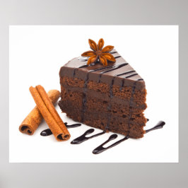 Divinely Decadadadant Chocolate Cake Art Poster