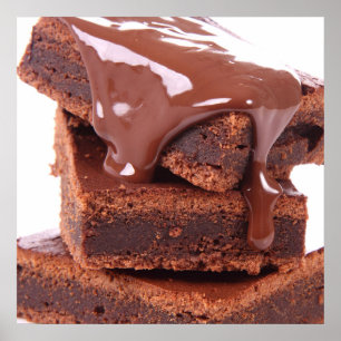 Divinely Decadadant Chocolate Brownie Poster - SRF