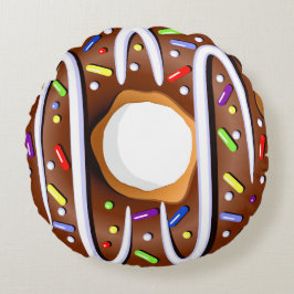 Divinely Decadadent Doughnut - Sprinkles Back Rund Kudde