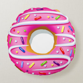 Divinely Decadadent Doughnut - Sprinkles Back Rund Kudde