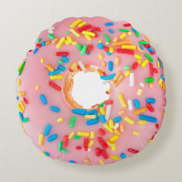 Divinely Decadadent Doughnut - Sprinkles Back Rund Kudde