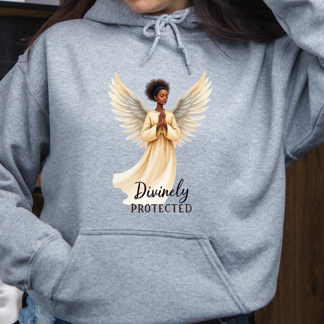 Divinely Protected Watercolor Angel Hoodie (Skapare uppladdad)