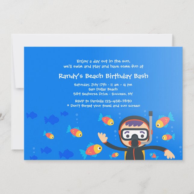 Diving Buddy-inbjudan Inbjudningar (Framsida)