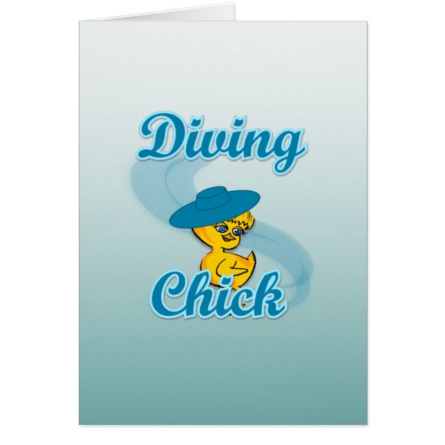 Diving Chick #3 Hälsningskort (Framsidan)