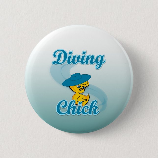 Diving Chick #3 Knapp (Framsida)