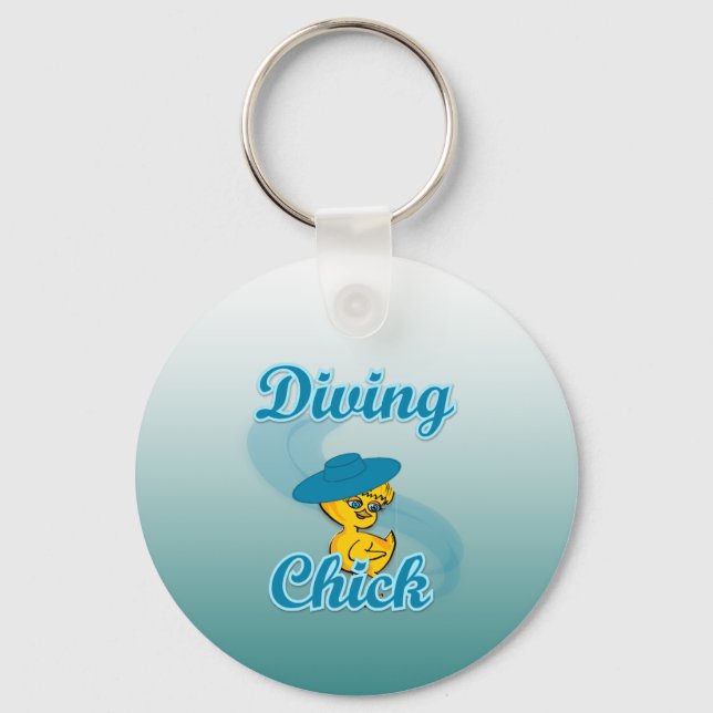 Diving Chick #3 Nyckelring (Framsida)