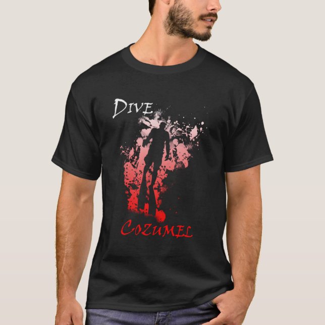 Diving Cozumel Vacation Diving T Shirt (Framsida)