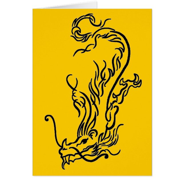 Diving Dragon Hälsningskort (Framsidan)