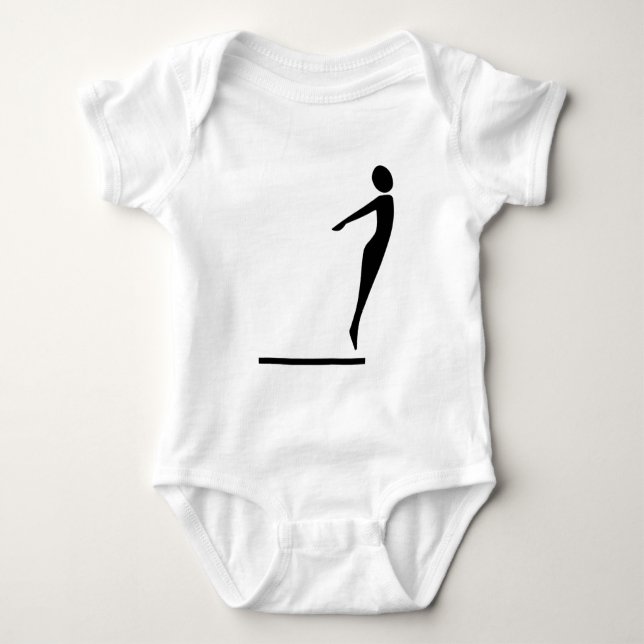 Diving Figur - Black Tee Shirt (Framsida)