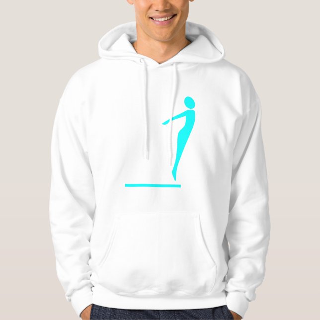 Diving Figur - Cyan Hoodie (Framsida)