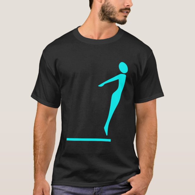 Diving Figur - Cyan Tee (Framsida)