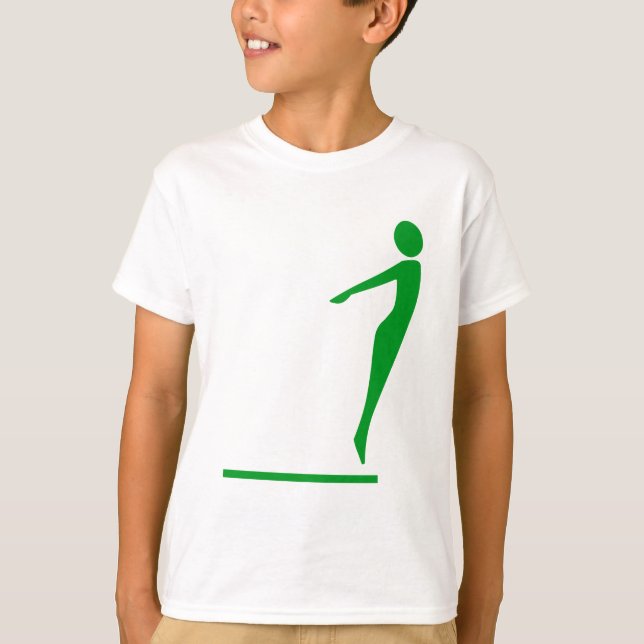 Diving Figur - Grass Grönt T Shirt (Framsida)