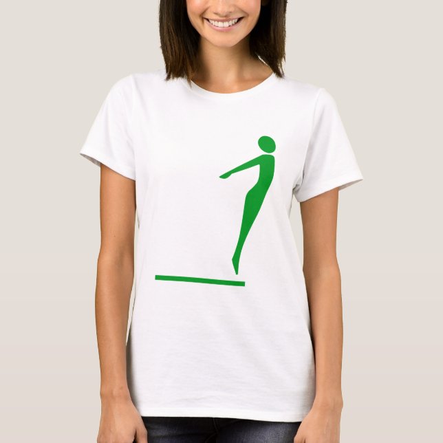 Diving Figur - Grass Grönt T Shirt (Framsida)