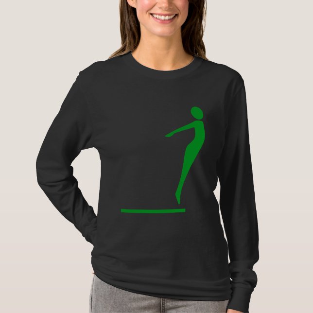 Diving Figur - Grass Grönt Tee Shirt (Framsida)