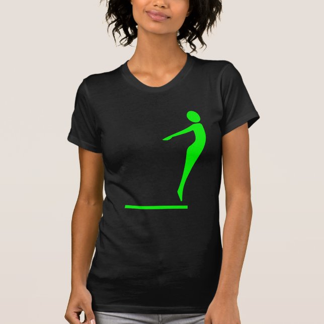 Diving Figur - Grönt T Shirt (Framsida)