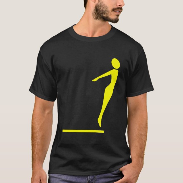 Diving Figur - Gult Tee Shirt (Framsida)