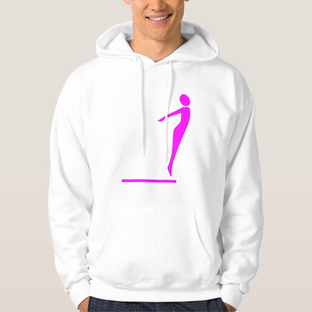Diving Figur - Magenta Hoodie (Framsida)